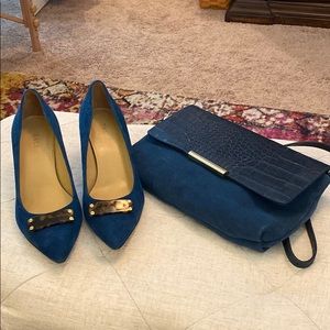 Pumps with matching bag